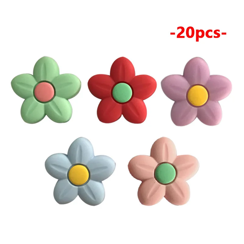 

Силиконовые бусины в форме цветка, Детские бриллианты, бусины для прорезывания зубов для самостоятельного изготовления ожерелья, цепочки, ...