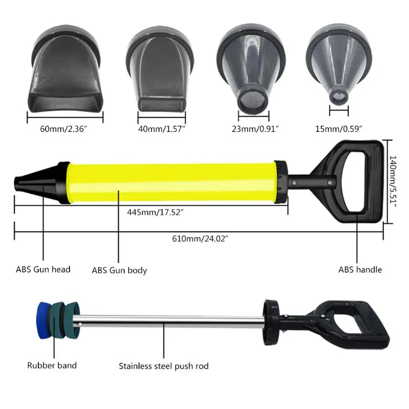 

Caulking Cement Lime Pump Grouting Mortar Sprayer Applicator Grout Filling Tools With 4 Nozzles