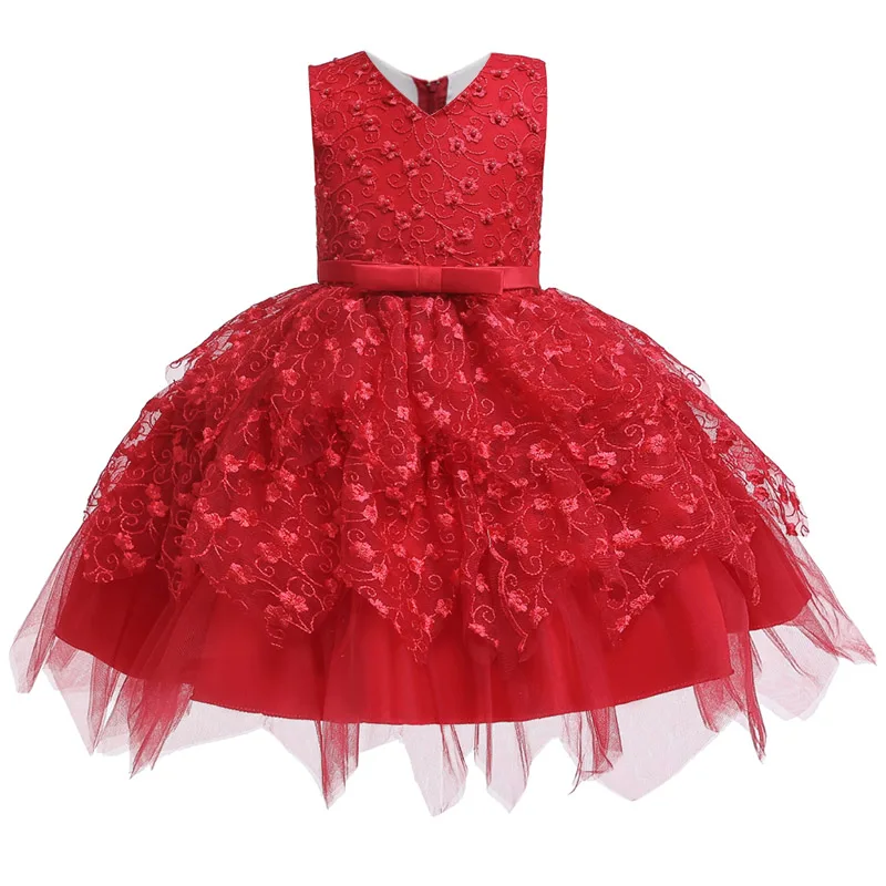 Детское кружевное платье с вышивкой и бусинами | Детская одежда обувь