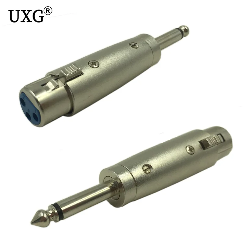 1 шт. серебристый 3 Pin XLR для женщин 6 35 мм 14 дюймов моно-штекер стерео аудио микрофон