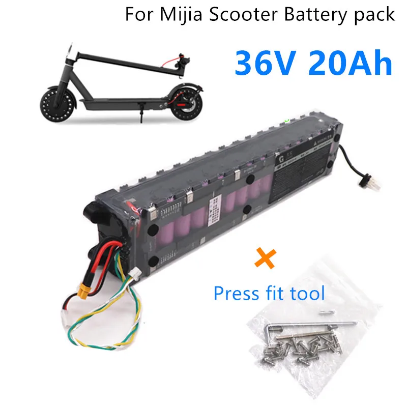 

New Original 36V 20Ah battery ForXiaomi M356 M356 Pro Special battery pack 36V battery 20000mAh Riding 40km + Press fit tool
