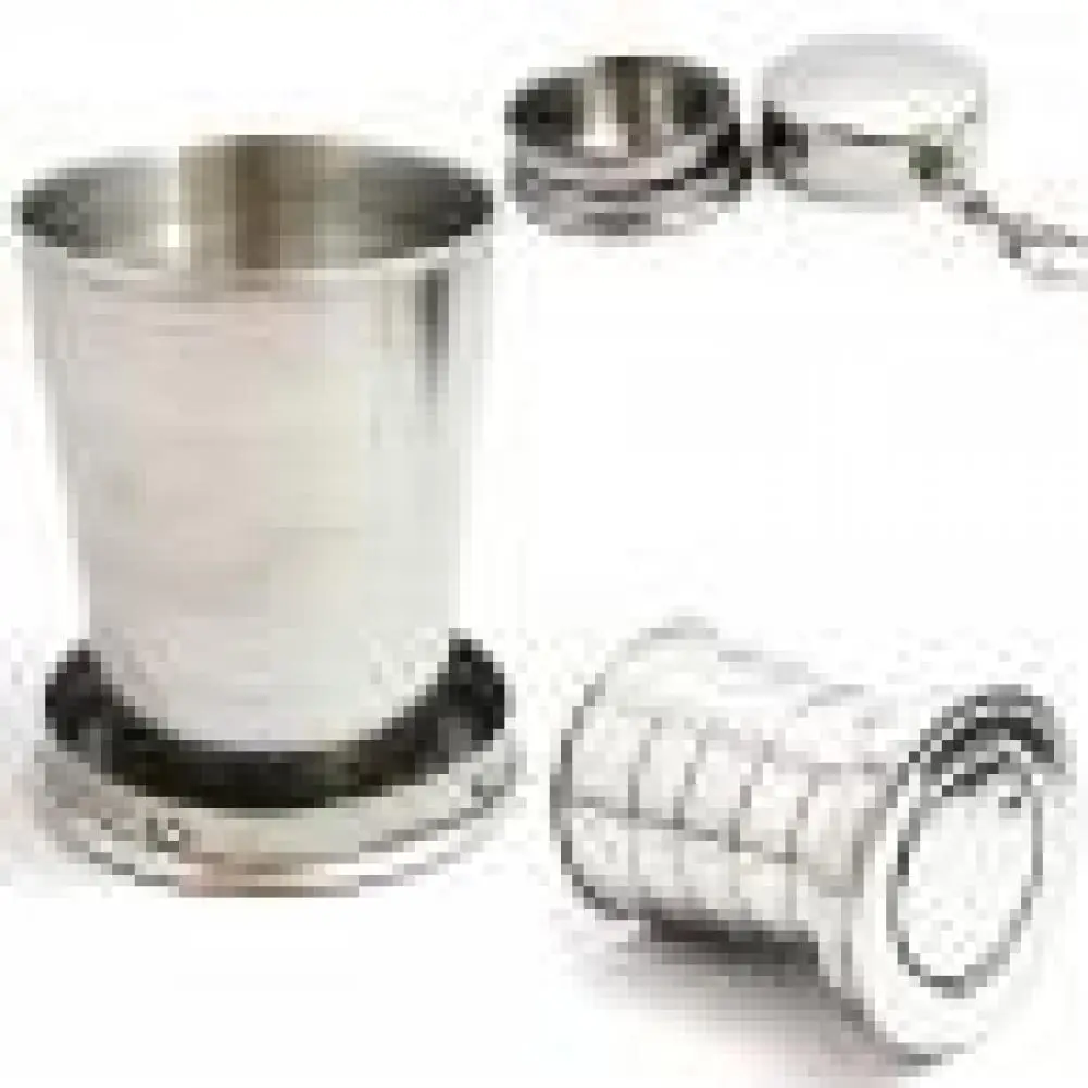 

Portable 75ml Stainless Steel Teacup Outdoor Travel Folding Collapsible Cup