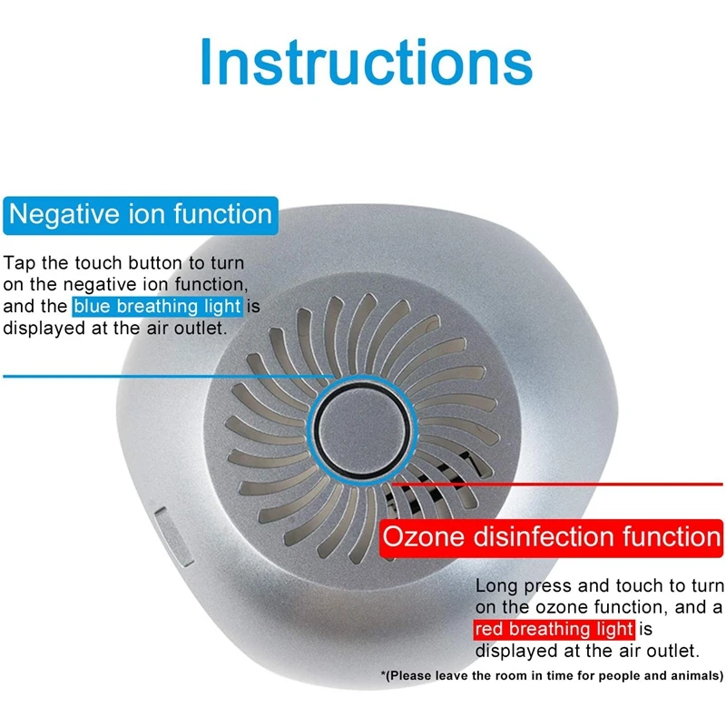 

Hepa Air Purifier - Air Filter,Multipurpose Deodorization for Room Home Office Bedroom Car Pet and Toilet