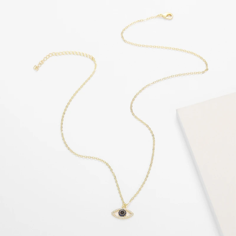 SIPENGJEL голубой циркон турецкие серьги для глаз ювелирный набор черные глаза кулон