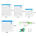 Вакуумные пакеты для хранения пищевых продуктов 10 шт., многоразовые герметичные пакеты с зажимами, пищевая упаковка без ручного насоса, для хранения еды, фруктов, заморозки