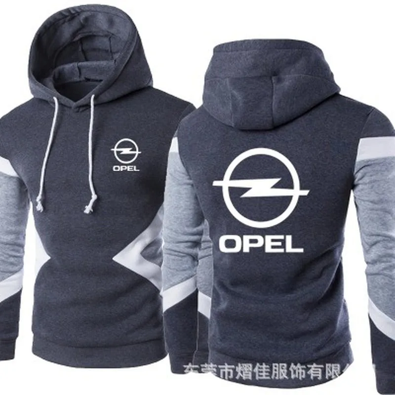 

2021 New for OPEL Car Logo Spring Autumn Fashion Men Pullover Sweatshirts Patchwork Casual Cotton Hoodies Clothing S-5XL Size