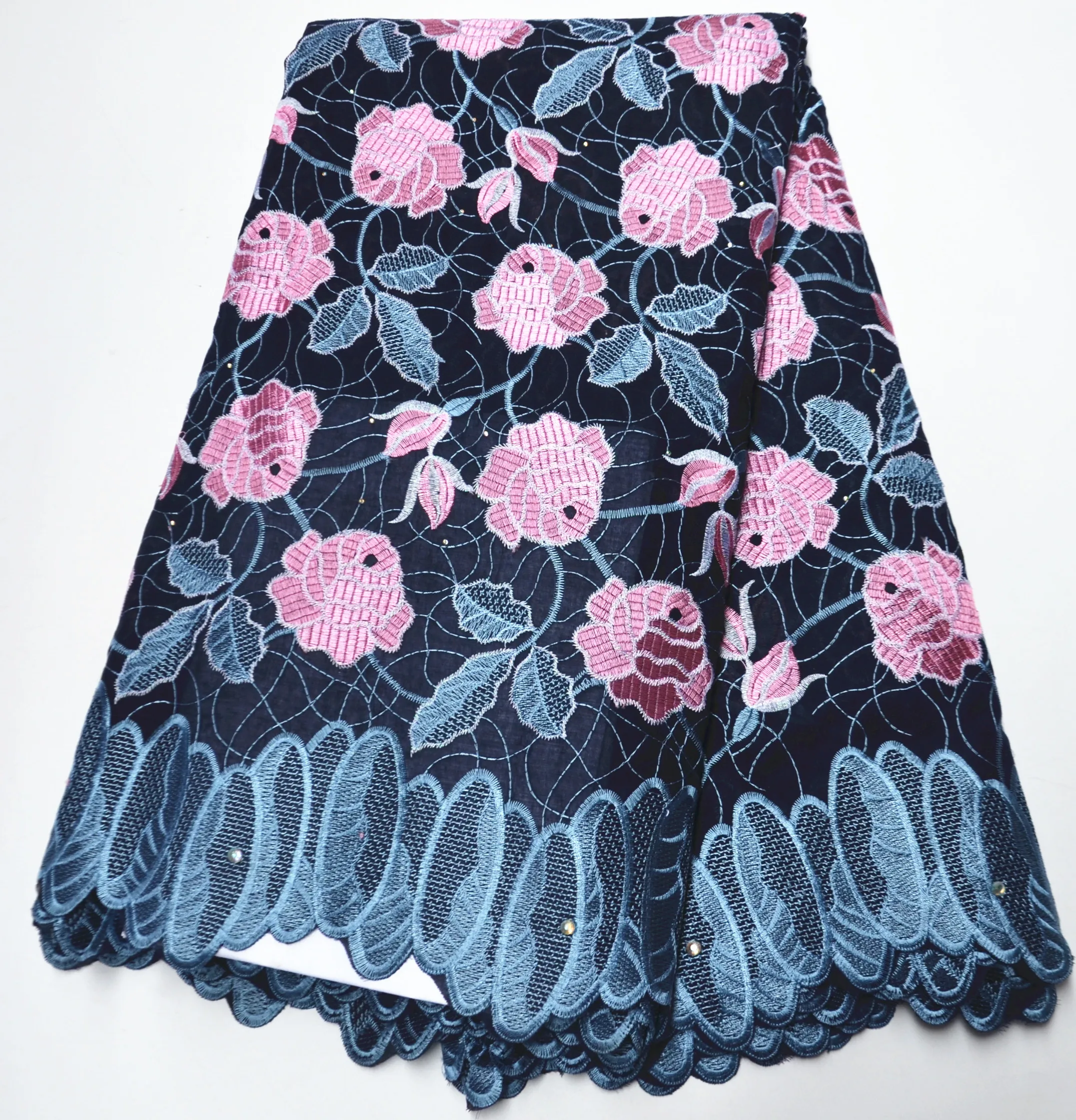 

african Lace Fabric 2020 High Quality Nigerian Embroidery cotton swiss voile lace in switzerland for Women Bridal Dress