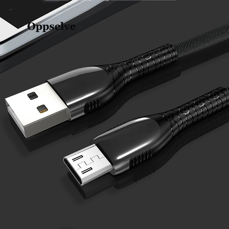 

LED Micro USB Cable 3A Fast Charging Charger Microusb Cable For Samsung Xiaomi Huawei Android Mobile Phone Wire Cord Black 1m