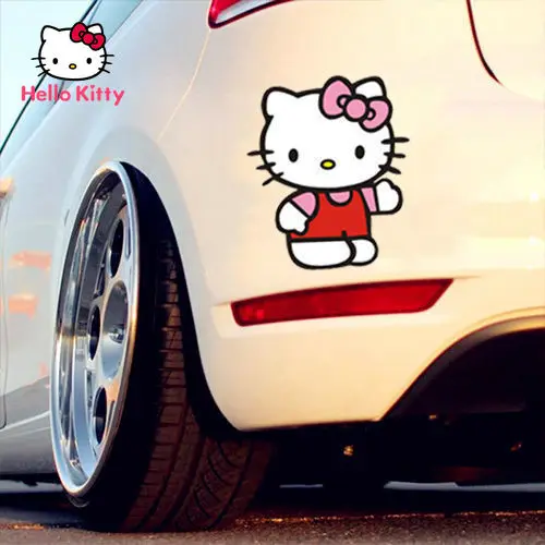 

Автомобильные аксессуары Hello Kitty, стикер для милых мультяшных блокировок царапин, декоративная наклейка, индивидуальное многофункциональн...