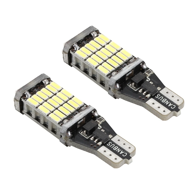 2 шт. Автомобильные светодиодные лампы T15 W16W 45 SMD 4014 6000 К | Спорт и развлечения