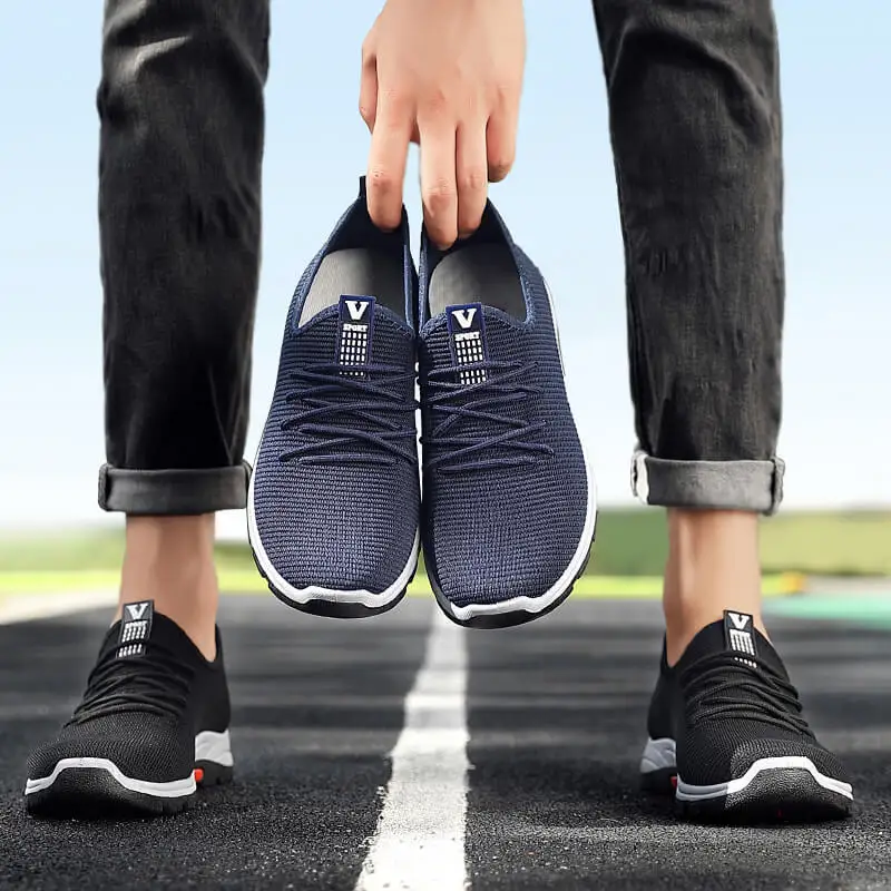 

SusuGrace Lace-up Men Shoes New Arrivals Outdoor Breathable Light Fashion Casual Non-slip Quality Flats Mesh Sneakers For Male