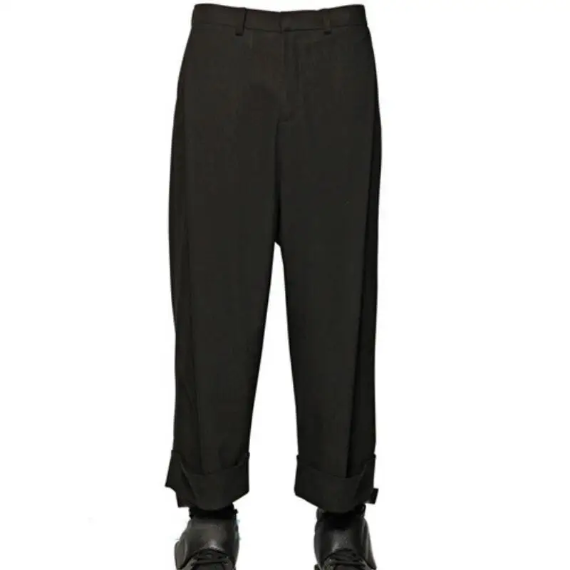 

HOT/Spring Men’s New Fashion Personalized Customization Large size Nine points casual pants three-dimensional wide-leg /27-44