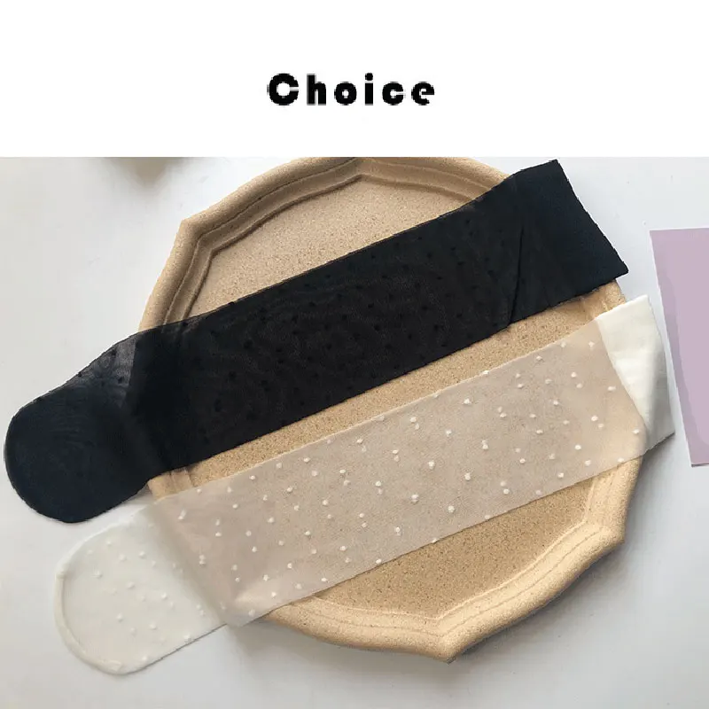 

Dot Sexy Calf Women Socks Knee High Socks Slim Ultra-thin Silk Stockings All-match Tube Socks Classic Lace Uniform Female Socks