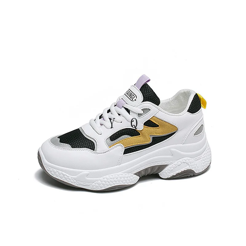 

New autumn fashion and comfortable women's shoes web celebrity thick-soled heighten leisure shoes daddy shoes