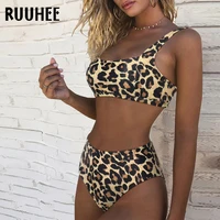 ruuhee swimwear women bikini 2021 swimsuit high waist bikini set push up sport tops bathing suit women summer female beach wear
