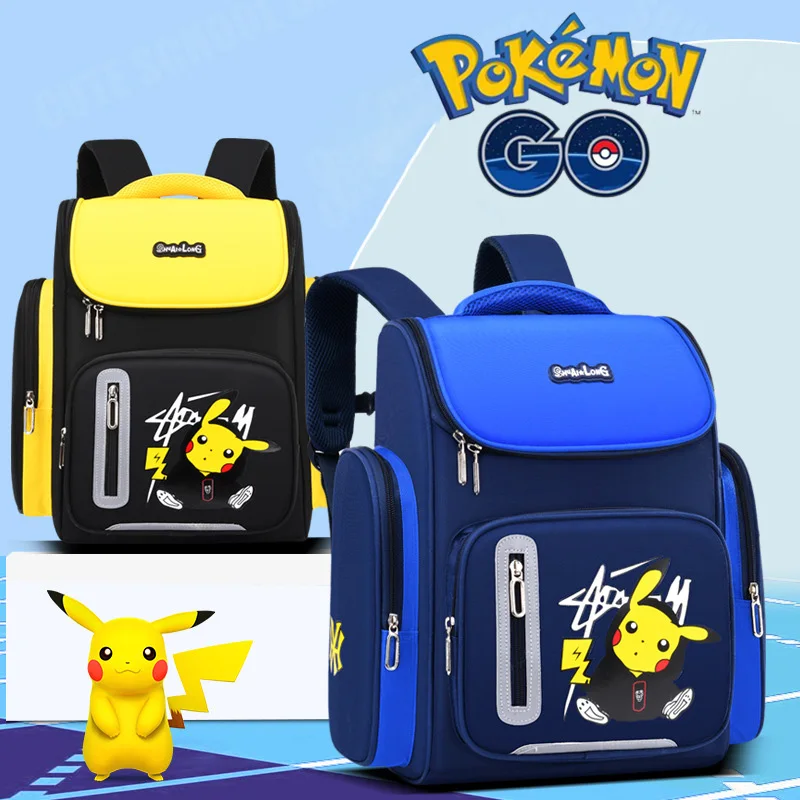 Рюкзак для начальной школы Pokemon Go мальчиков Пикачу Детский рюкзак с мультяшным