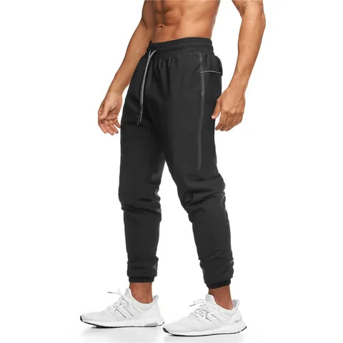 Осенние быстросохнущие тренировочные штаны для бега, мужские светоотражающие спортивные тренировочные штаны, мужские спортивные штаны для тренажерного зала, фитнеса, на заказ, 2020