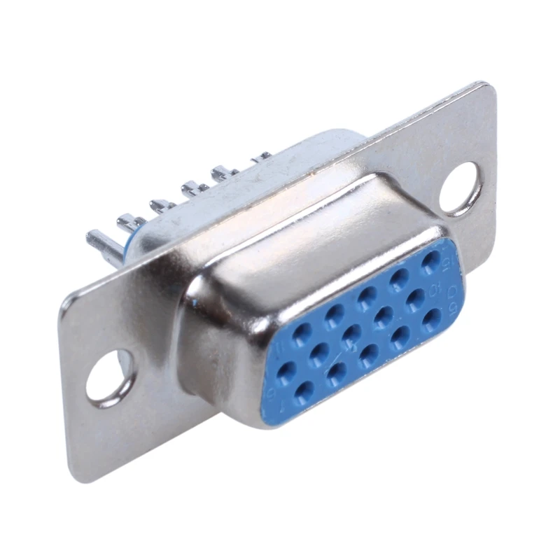 3 шт. Замена припоя VGA DB15 15 контактный разъем адаптер серебро + синий | Электроника