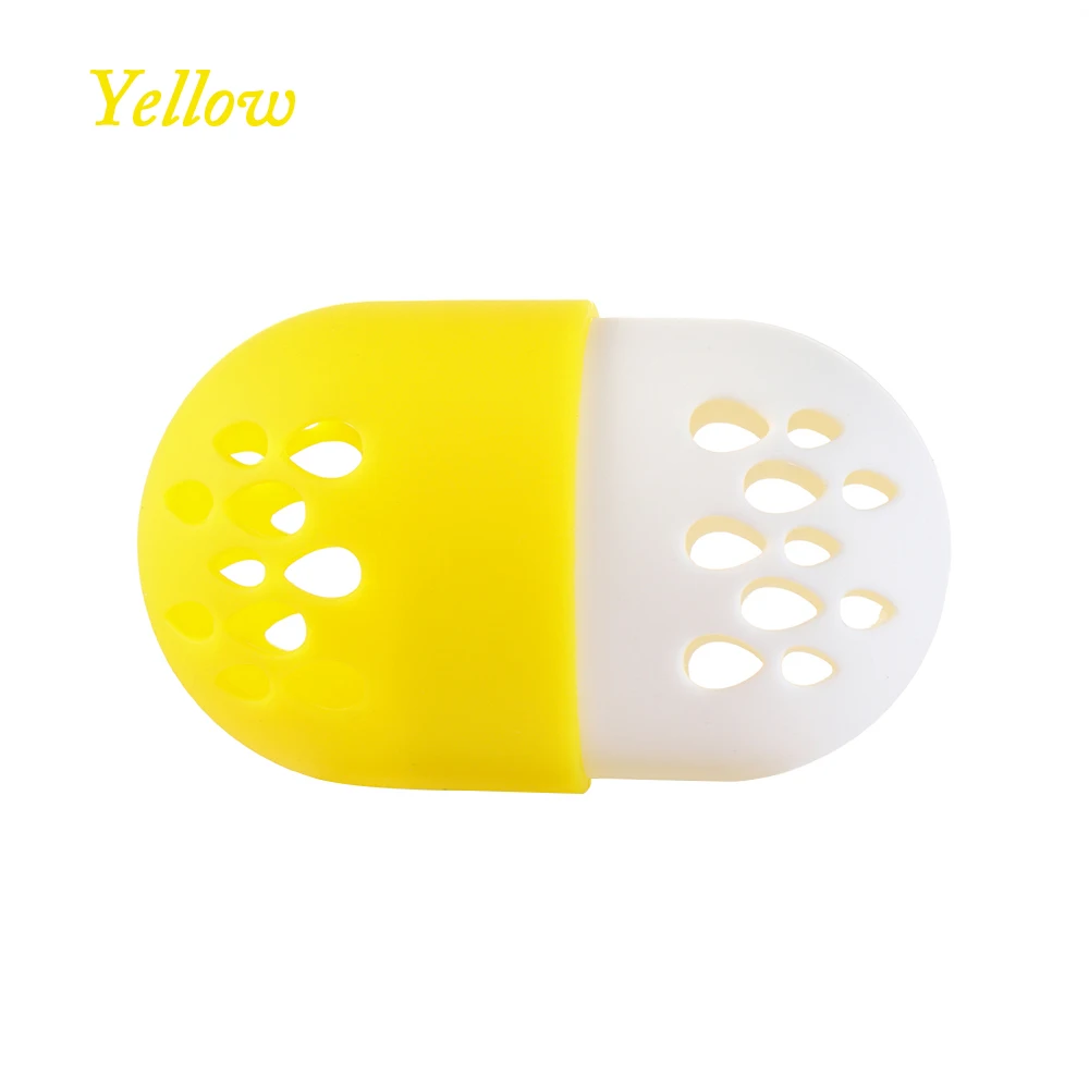 D-yellow Котенок Красота пудра слоеного блендера держатель Губка Макияж яйцо сушки чехол Портативный мягкий силиконовый косметический Блендер Губка коробка держатель - Цвет: D-yellow