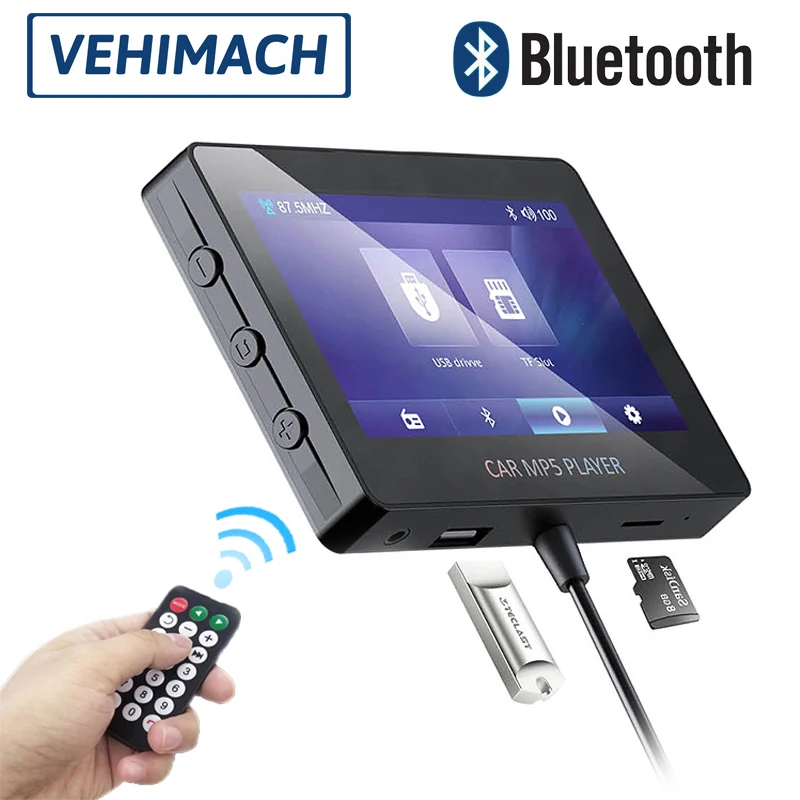 Автомобильный мультимедийный плеер MP5 mp3-плеер с FM-трансмиттером 4 3 дюйма Bluetooth