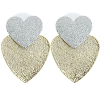 korean fashion decoration jewelry silver color heart shape adjustable studs earring for women simple party girl gift jewelry