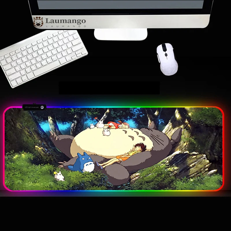 

RGB Mouse Pad Gamer Very Popular Oversized Totoro Like Anti-skid Wear Office Professional computer extend keyboard mat Mousepad