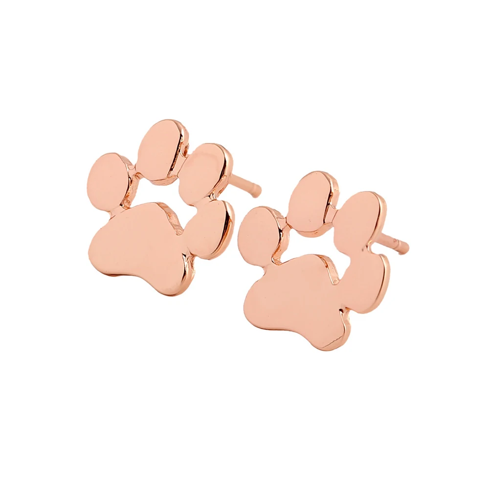 Женские серьги гвоздики с принтом Собачья лапа 1 пара|Серьги-гвоздики| |