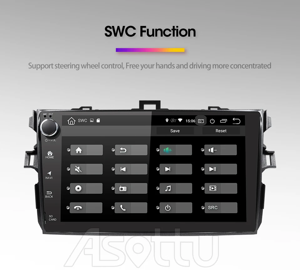 Asottu DSP android 9,0 PX30 автомобильный dvd gps навигатор для Toyota corolla 2007 2008 2009 2010 2011 Автомобильный dvd Радио gps стерео