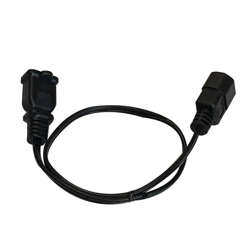 

IEC 320 C14 Male Plug to USA 2Pin Female Socket Power Adapter Cable,C14 to Nema 1-15R 2P Power Adaptor Cord