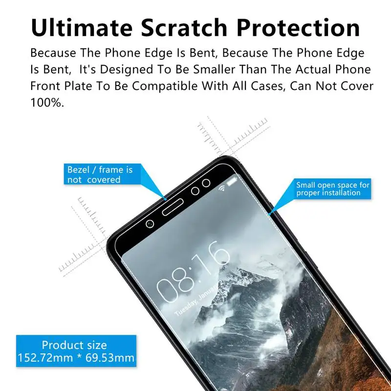 9H Redmi Note 8 Pro закаленное стекло для Xiaomi 6 7 7A 6A Note8 Защитная пленка экрана mi A2 Lite |