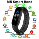 Смарт-часы для Xiaomi Mi Band 5, фитнес-трекер с цветным AMOLED экраном 1,1 дюйма и пульсометром, водонепроницаемый смарт-браслет