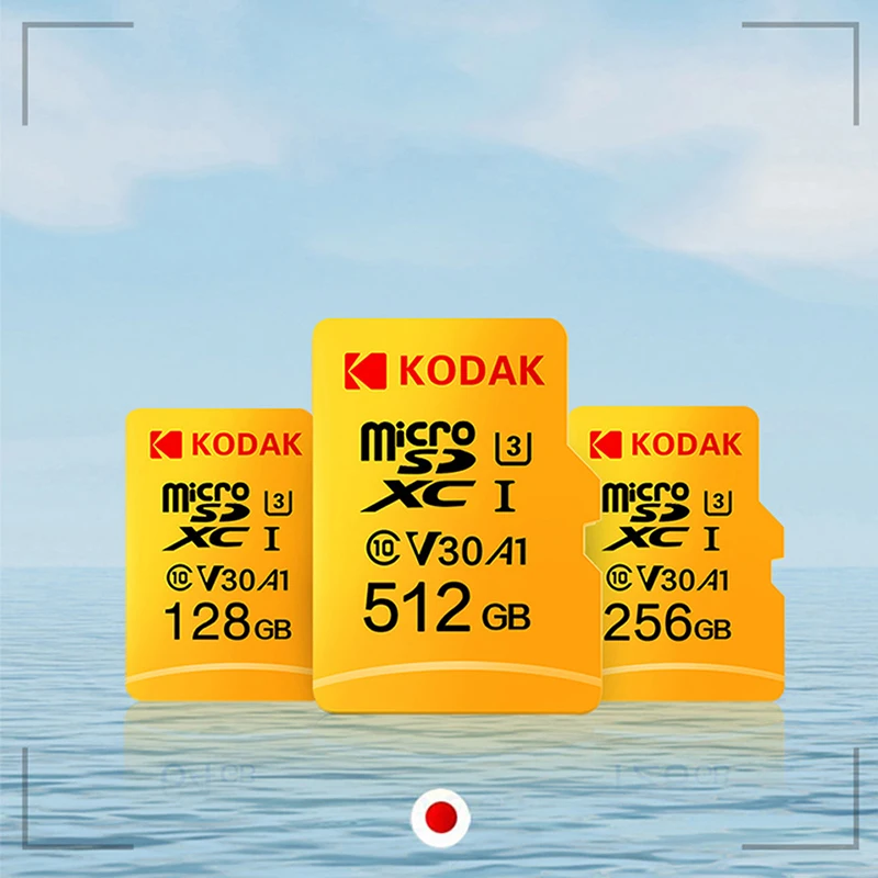 Карта памяти Kodak U3 A1 V30 Micro SD 32 Гб 64 128 ГБ 256 512 класс 10 видеокарта для телефона