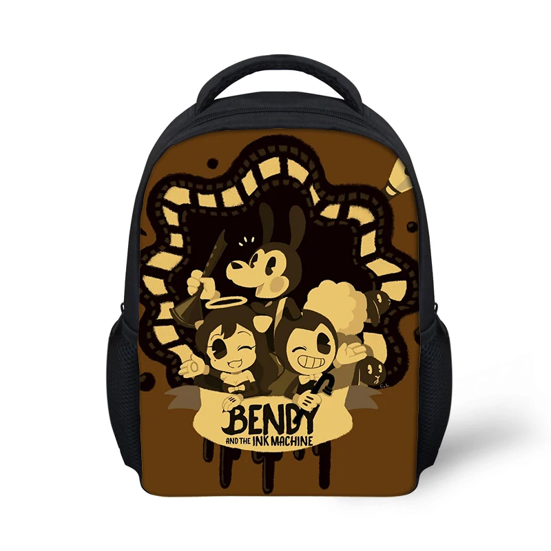 HALYUNASC Cool Kindergarten Backpack Hot-Game-Bendy-Ink-Machine Print Pattern Students School Bag Boys Mochila Mini Book Bag