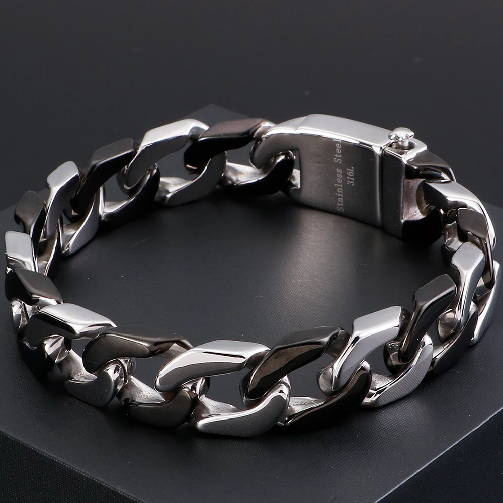 Браслет мужской панцирный из нержавеющей стали винтажное Ювелирное Украшение