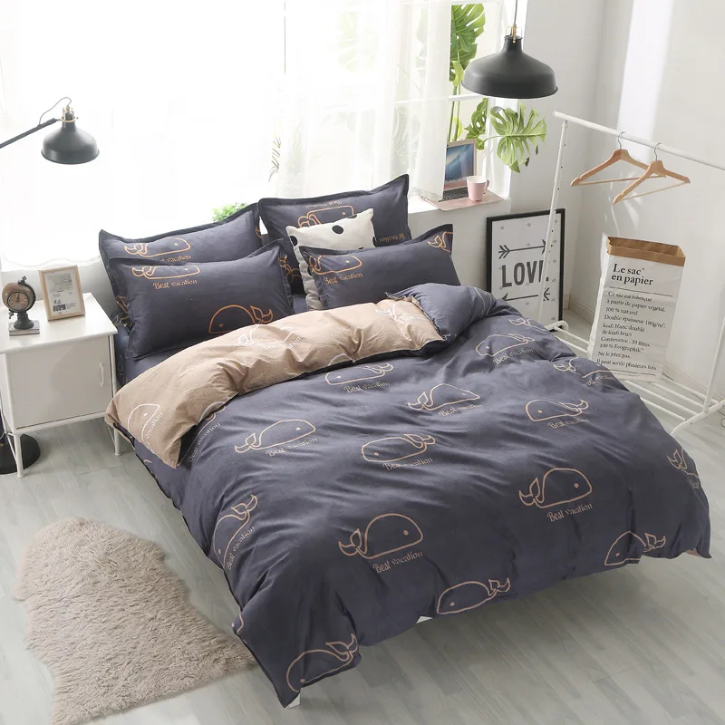 Пододеяльник с рисунком животных из мультфильмов 100% полиэстер пододеяльник