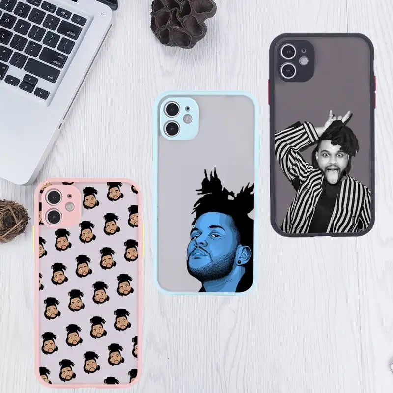 

The Weeknd XO Phone Case For iPhone 12 11 Mini Pro XR XS Max 7 8 Plus X Matte transparent Pink Back Cover
