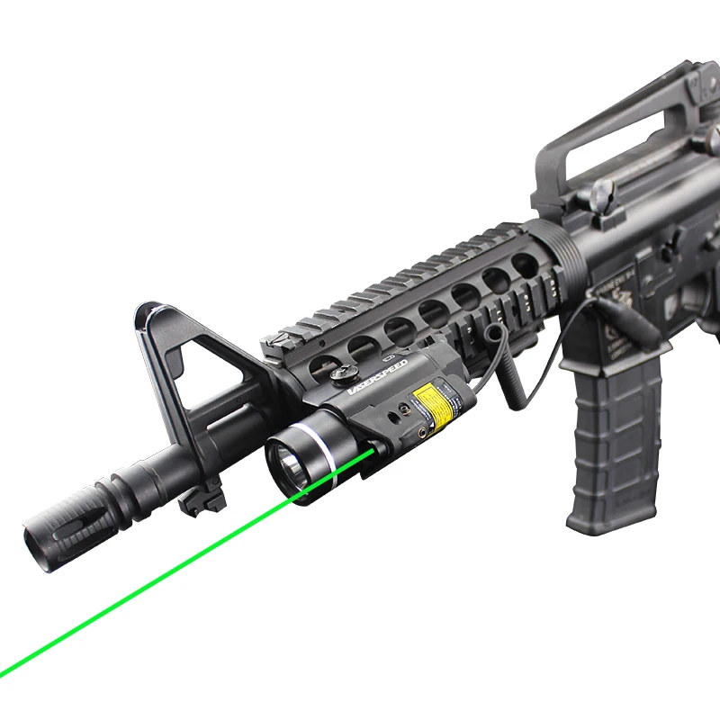 Laserspeed 2 в 1 комбинированный Тактический импульсный зеленый лазерный прицел с 450LM