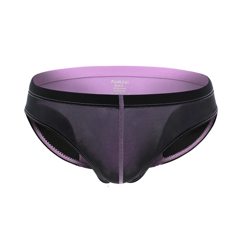 6PCS/Lot Sexy Underwear Nylon Men Briefs Low Waist Patchwork Mens Bikini Underpants Pouch Male Panties Bikini Swimming Trunks