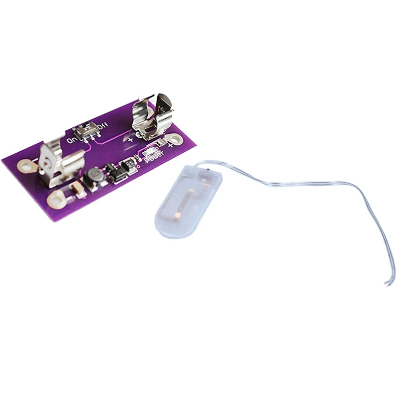 1x блок питания AAA батарея Шаг до 5 В конвертер для Arduino и 10X CR2032 Кнопка монета