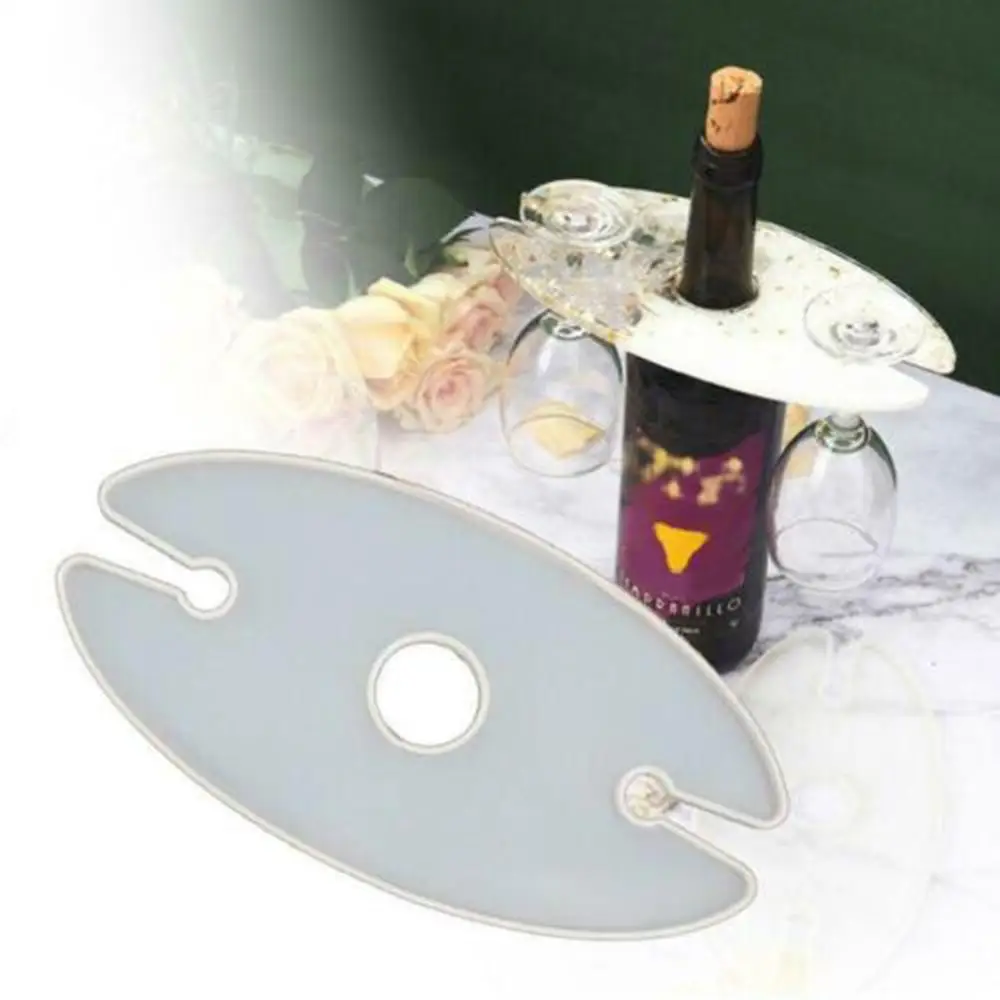 

1PC Wine Rack Silicone Mold DIY Irregular Red Wine Shelf Cup Pad Molds For Uv resin Home Decoratin Art resin mould