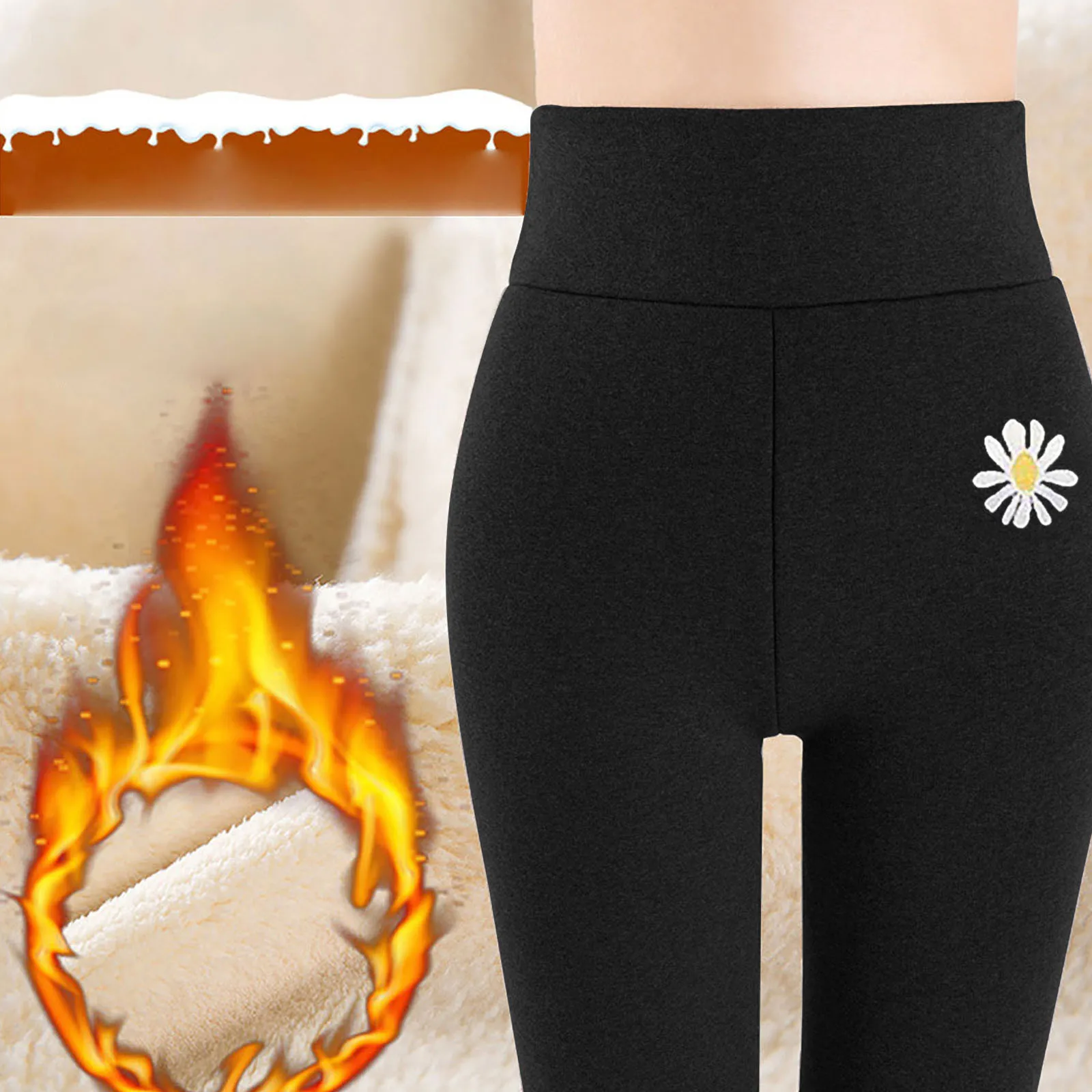 

Plus Size Women Winter Warm Leggings Velvet Hight Waist Leggings Casual Fleece Stretchy Comfortable Female Thermal Leggings#A