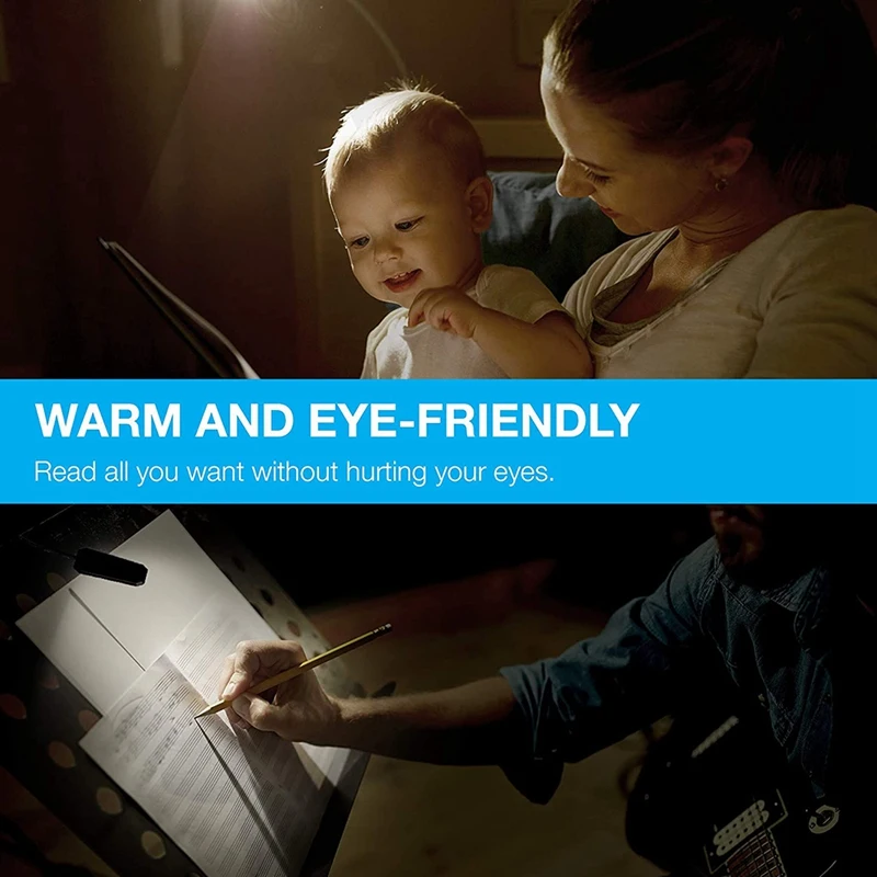 

Book Light, Reading Light, Rechargeable Book Light for Reading in Bed, Eye Protection LEDs Reading Lamp, Clip on Light