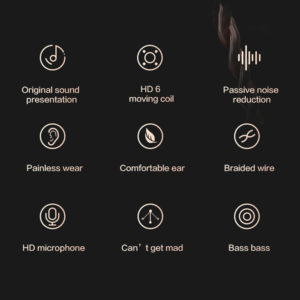 

QKZ CK10 In-Ear Stereo Sound Wired Earphones Sports Music Headset with Mic
