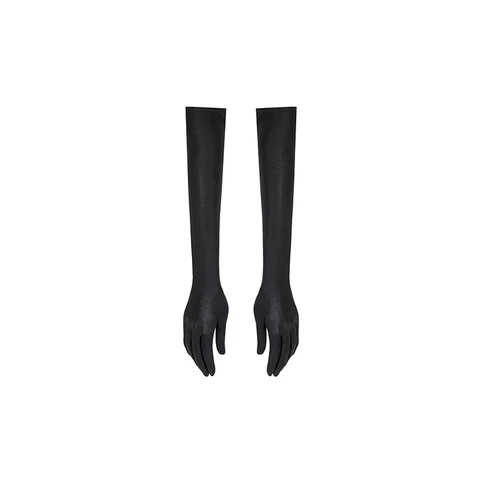Женские перчатки для латинских танцев DNV14280, черные эластичные перчатки с длинным рукавом, одежда для латинских танцев и представлений