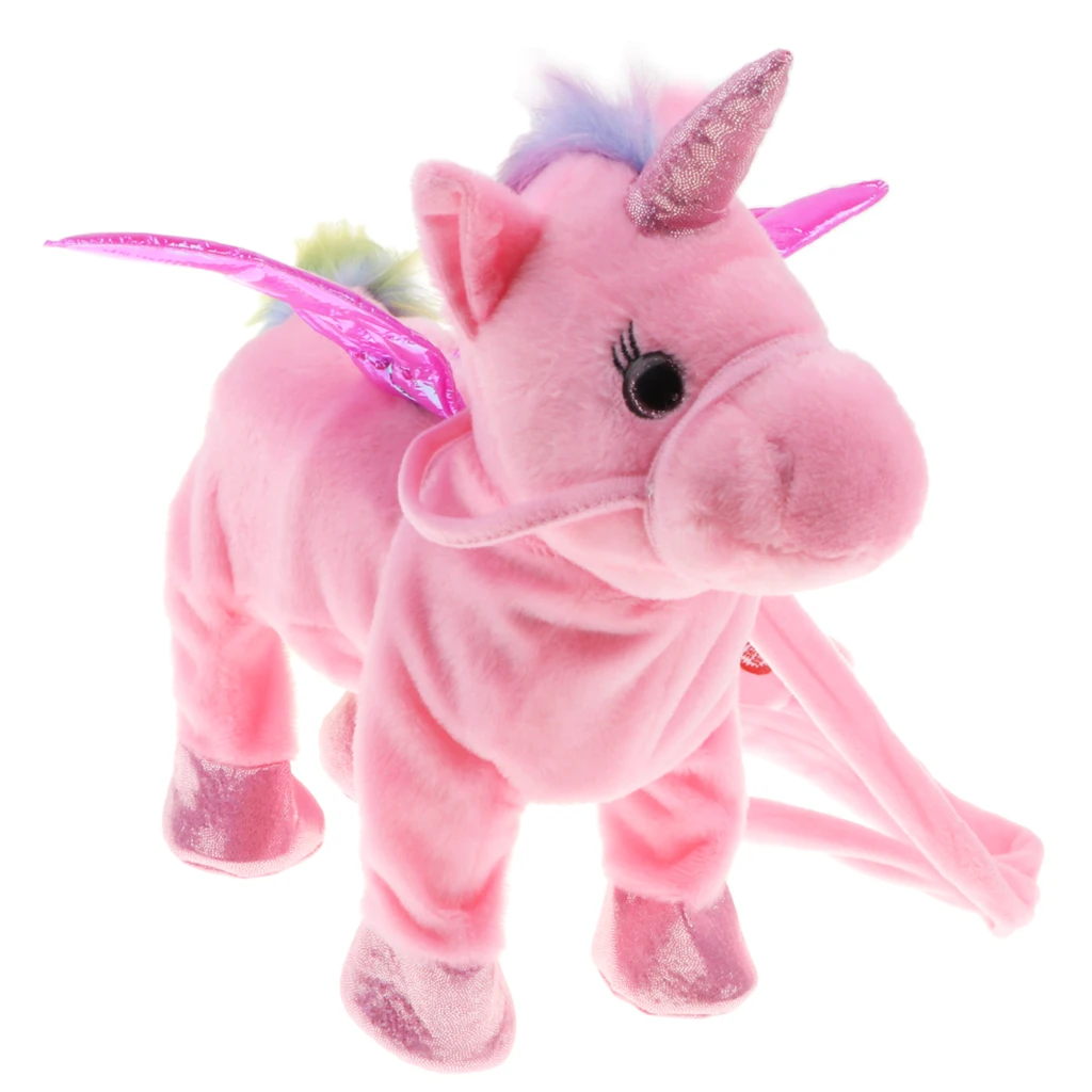 Электрический единорог плюшевые животные Электронная кукла игрушка ходьба