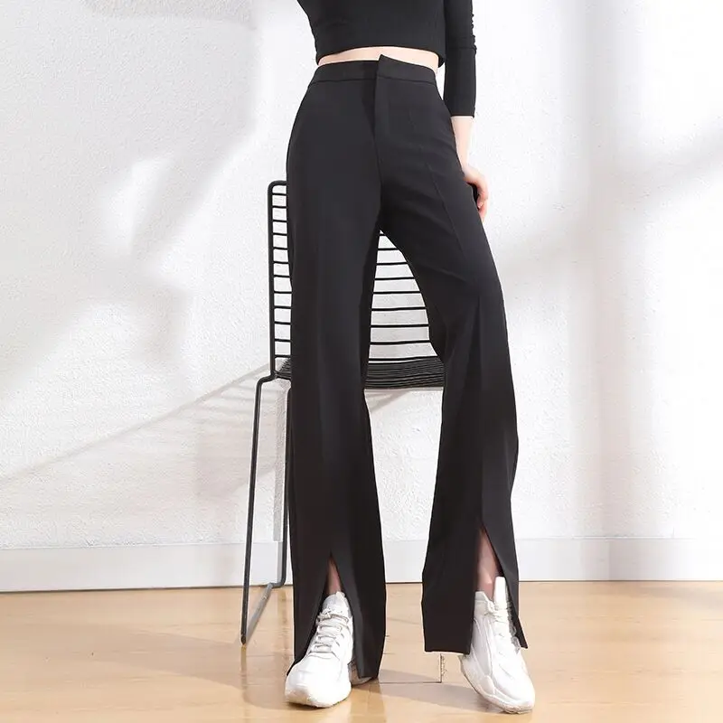 

2021 new high waist soft comfort pants casual spring summer woman pants Tencel suit straight pants