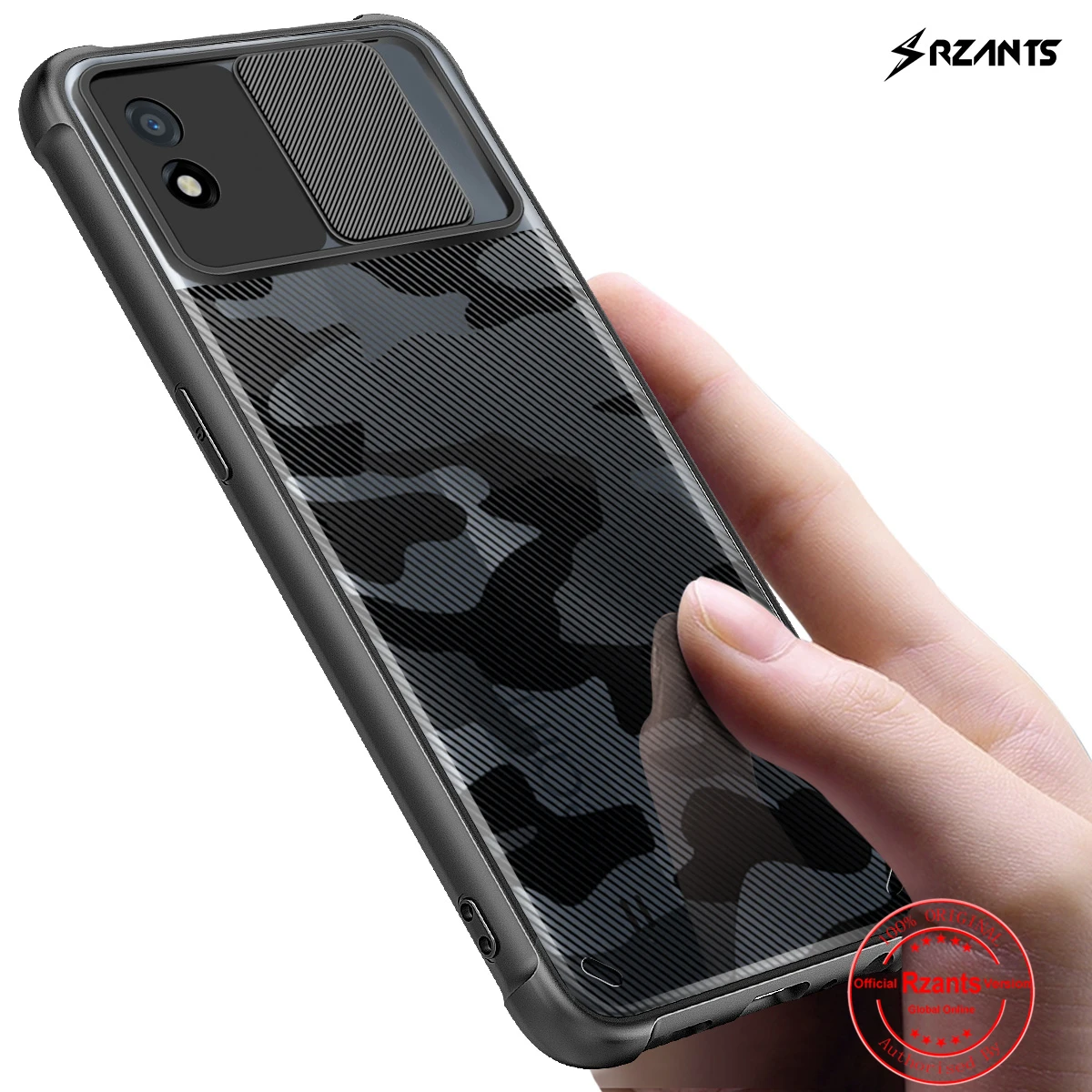 Rzants For OPPO Realme C11 2021 Realme C20 Case Soft Military [Camouflage Lens] Lens Protect Slim Clear Cover