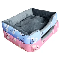 crystal velvet super soft pet cushion beds for large dogs cat bed sofa durable and washable breathable puppy house big flowers