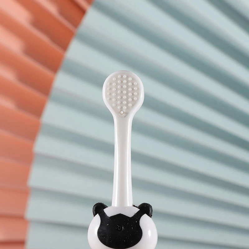 Soft Children's Toothbrush Giant Panda Head Handle Small | Manual