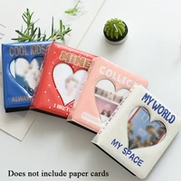 3 inches mini card holder photo album cute card bag holds 36 photos photo holder hollow love model business card bag 3 plug in